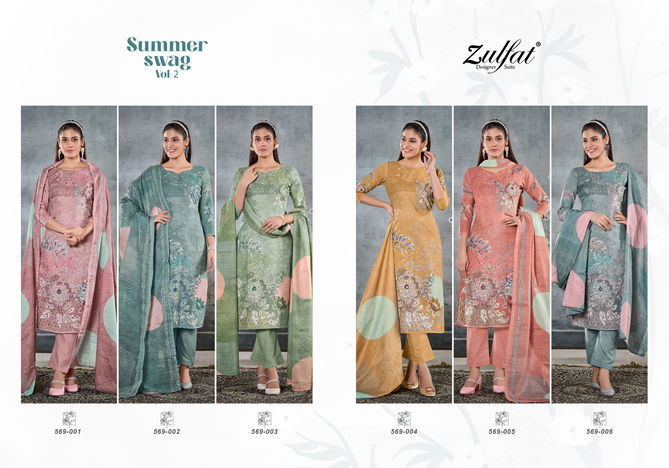 Summer Swag Vol 2 By Zulfat Printed Cotton Dress Material Wholesalers In Delhi